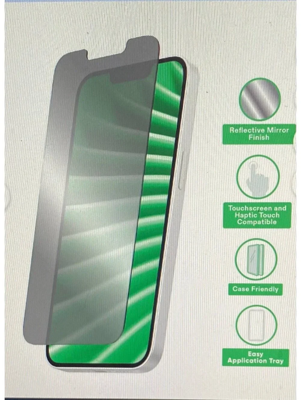Onn Mirror Glass Screen Protector for iPhone 16e/14/13/13Pro